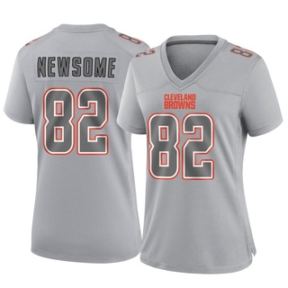 Game Ozzie Newsome Women's Cleveland Browns Atmosphere Fashion Jersey - Gray
