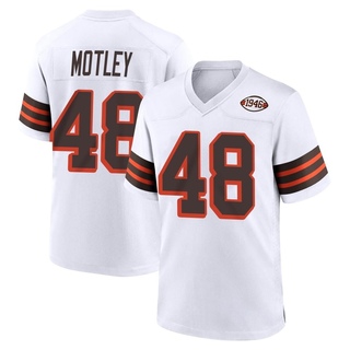 Game Parnell Motley Youth Cleveland Browns 1946 Collection Alternate Jersey - White