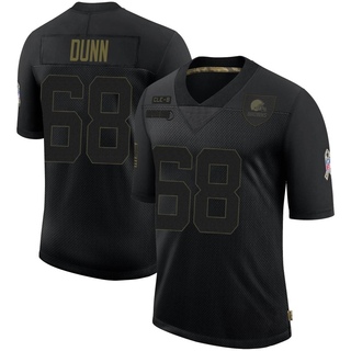 Limited Michael Dunn Men's Cleveland Browns 2020 Salute To Service Jersey - Black