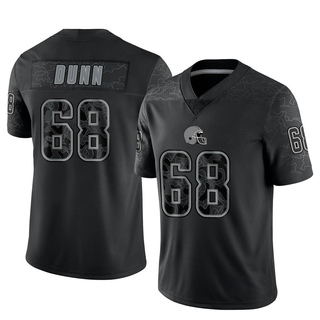 Limited Michael Dunn Men's Cleveland Browns Reflective Jersey - Black