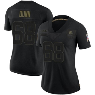 Limited Michael Dunn Women's Cleveland Browns 2020 Salute To Service Jersey - Black