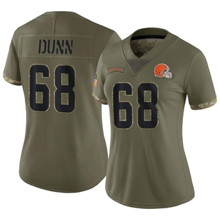 Limited Michael Dunn Women's Cleveland Browns 2022 Salute To Service Jersey - Olive