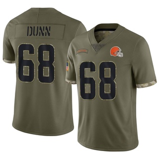 Limited Michael Dunn Youth Cleveland Browns 2022 Salute To Service Jersey - Olive
