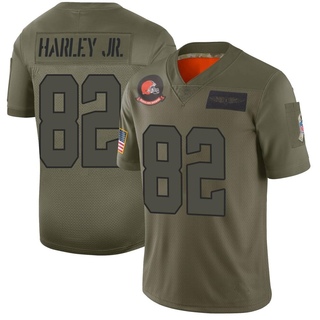 Limited Mike Harley Jr. Men's Cleveland Browns 2019 Salute to Service Jersey - Camo