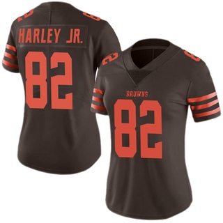 Limited Mike Harley Jr. Women's Cleveland Browns Color Rush Jersey - Brown