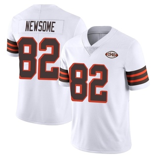 Limited Ozzie Newsome Men's Cleveland Browns Vapor 1946 Collection Alternate Jersey - White