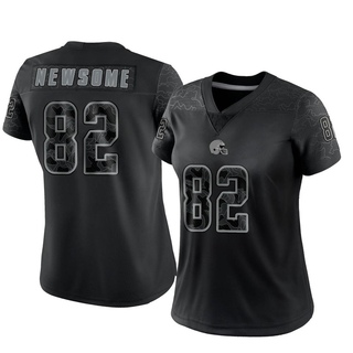 Limited Ozzie Newsome Women's Cleveland Browns Reflective Jersey - Black