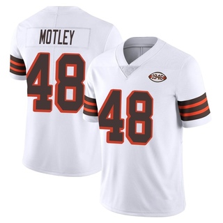 Limited Parnell Motley Men's Cleveland Browns Vapor 1946 Collection Alternate Jersey - White